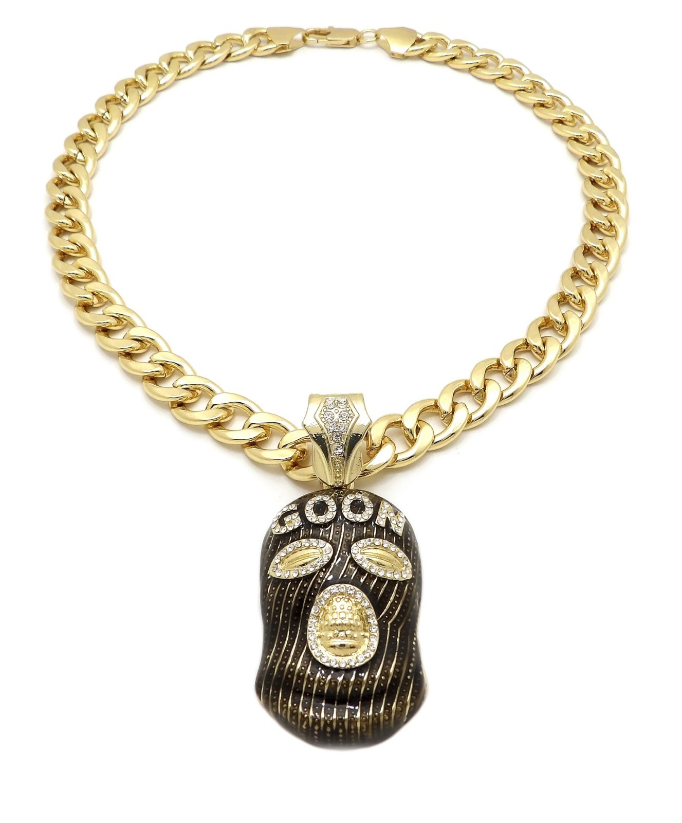 New Goon Mask Pendant 11mm/18″ & 20″ Cuban Chain Hip Hop Necklace RC3208G