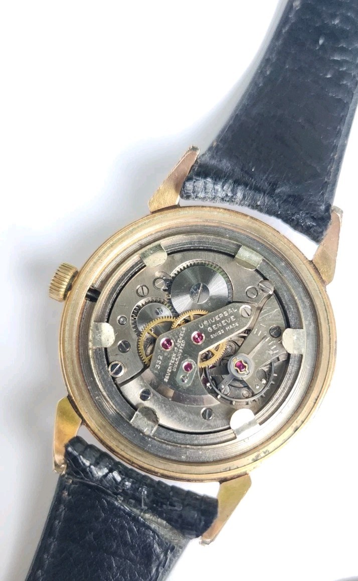 VINTAGE 1950’S UNIVERSAL GENEVE MANUAL CAL 332 Gold Filled MEN’S WATCH