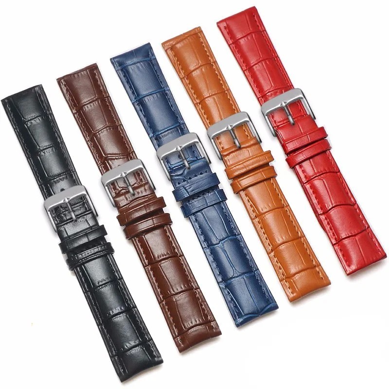 Genuine Leather Watch Band Strap 12mm 18mm 20mm 22mm Replacement Watchband