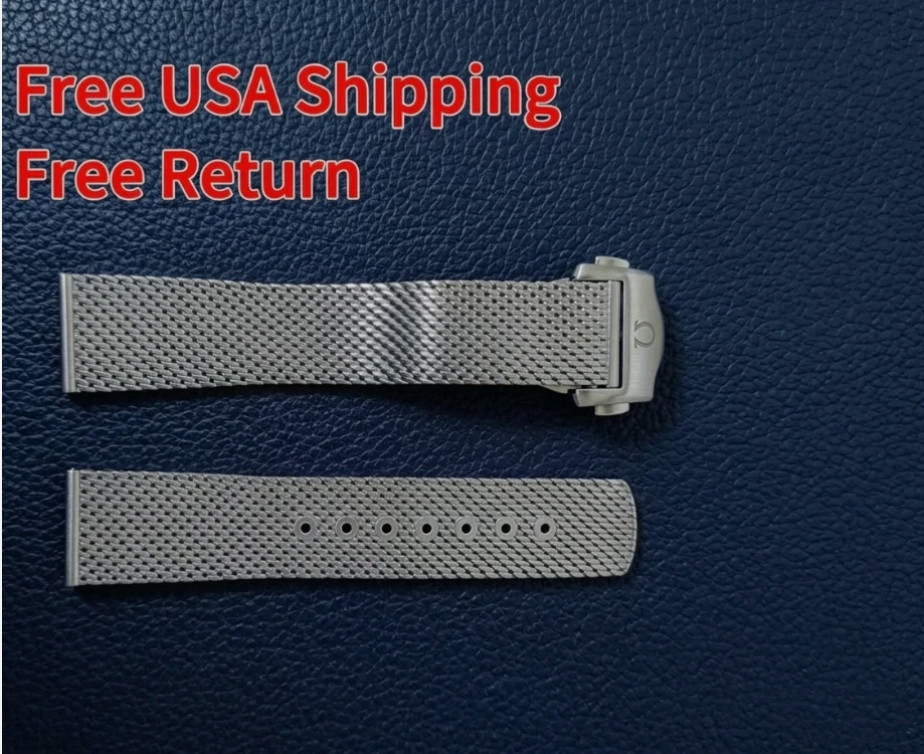20mm Braided Stainless Mesh Strap For Omega Seamaster 300M USA Fast Shipping