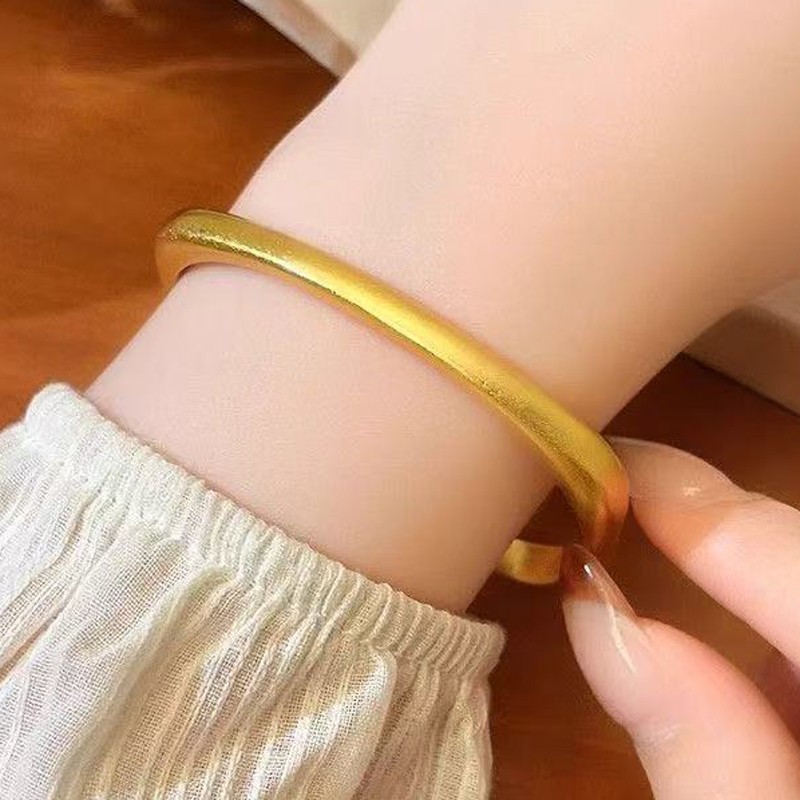 VTG Square Cuff Bracelet Bangle Gold-plated (NOT SURE), 8 inch (adjustable)