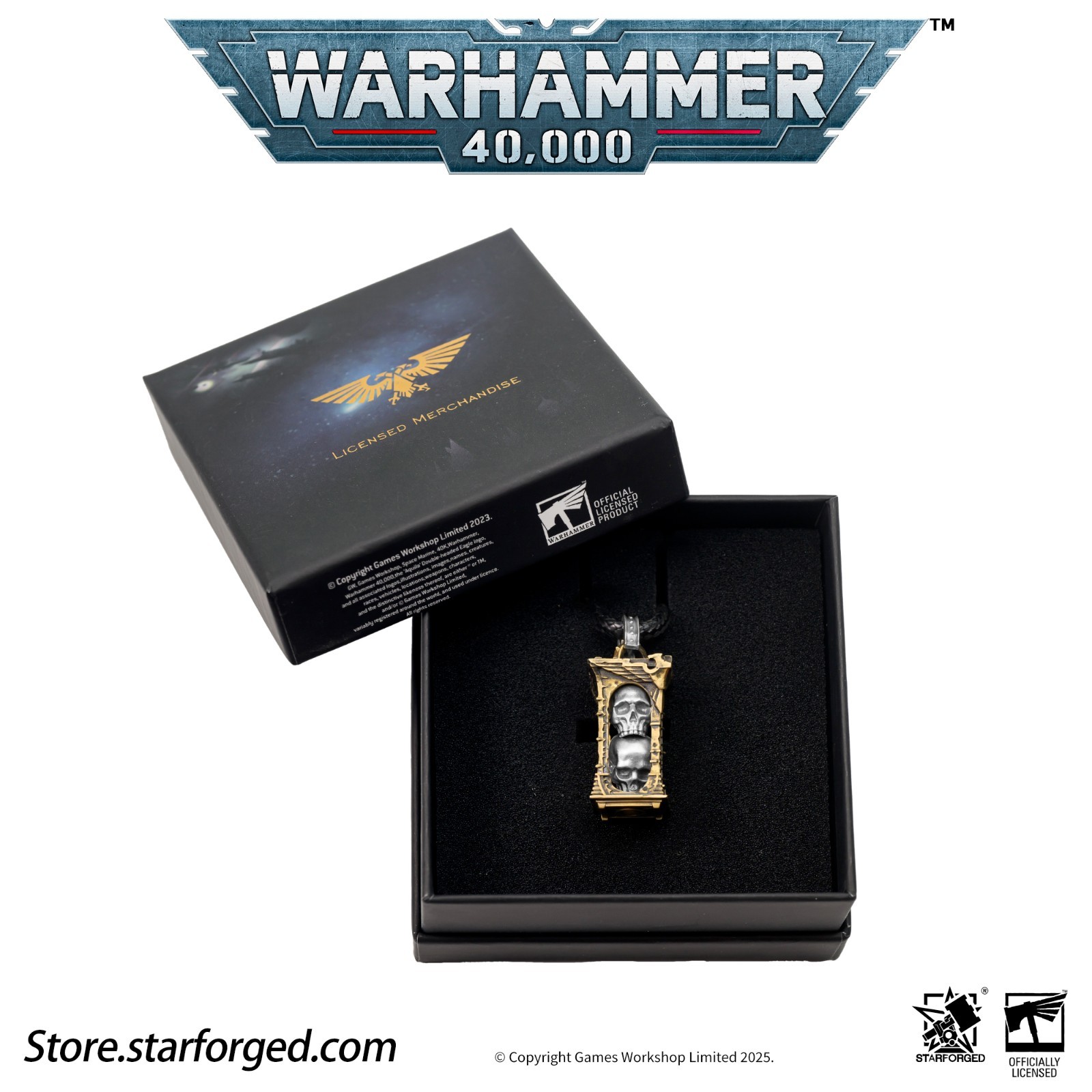 Warhammer 40K Imperium of Man Reliquary of The Pious Necklace Jewelry Accessory