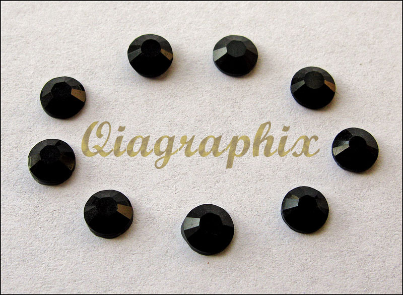6x 1440 Pcs (60 gross) DMC Iron On Hotfix Rhinestones Jet Black SS16, SS16H