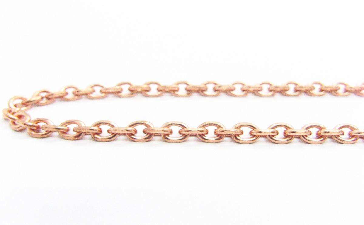 Solid Copper Chain CN601G – 1/8 of an inch wide. Available in 18 to 30 inches.