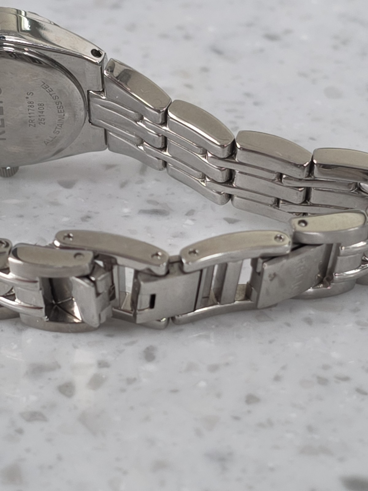 Relic Women’s Silver Rhinestone Analog Watch Water Resistant ZR11788 (58D)