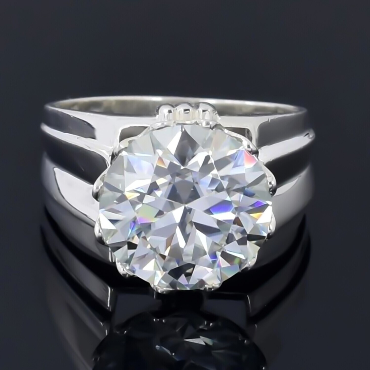 6.65 Ct Certified White Diamond Ring Anniversary Jewelry in 925 Silver