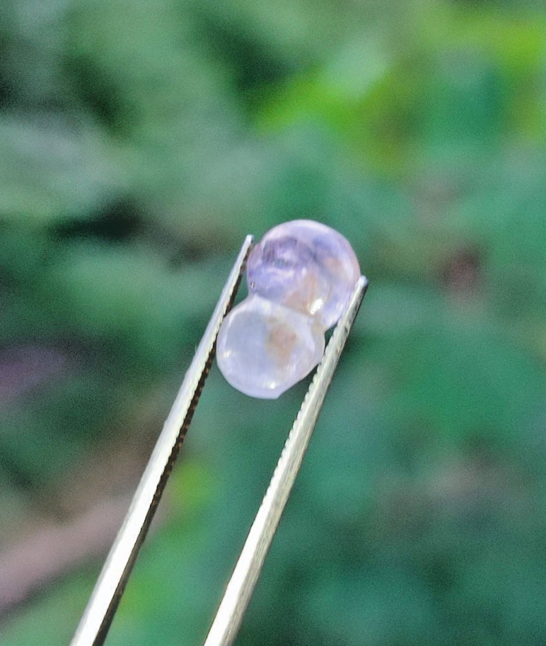 Natural Star Sapphire 2.80ct Two-Tone Purple gray | Unique Shape | Unheated