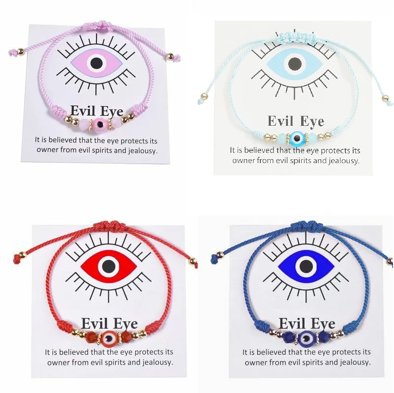Colorful Evil Eye Bracelets Turkish Jewelry Lucky Protection Adjustable Bracelet