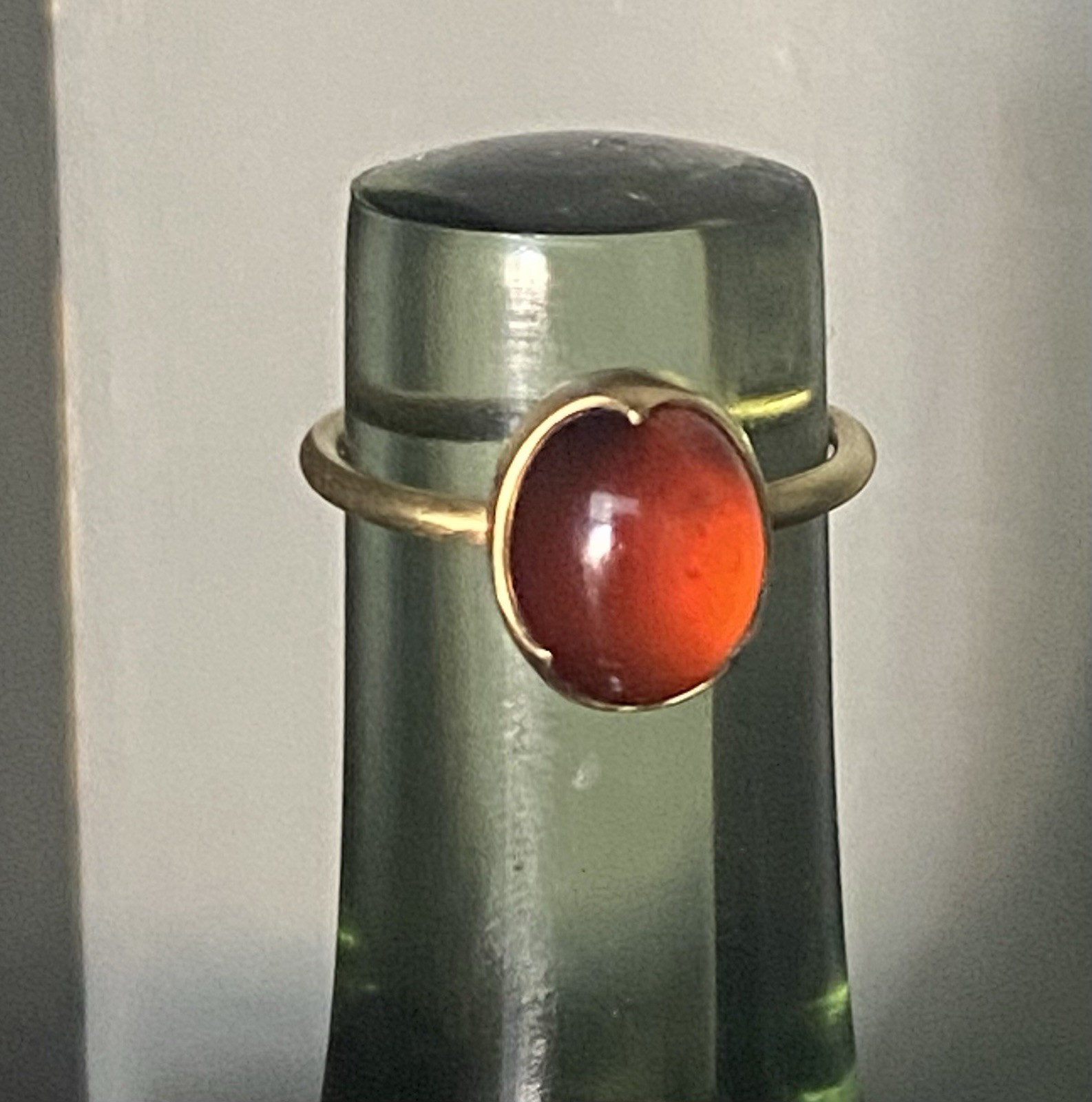Gabriella Kiss 18 K Gold Hessonite Garnet Stone Ring