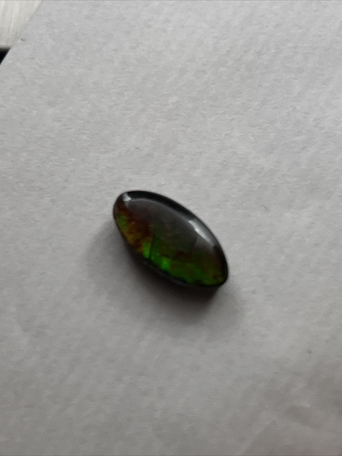 Clearance Estate JTV Ammolite Ammonite Triplet 12 X 6 mm Green Orange Yellow Fl