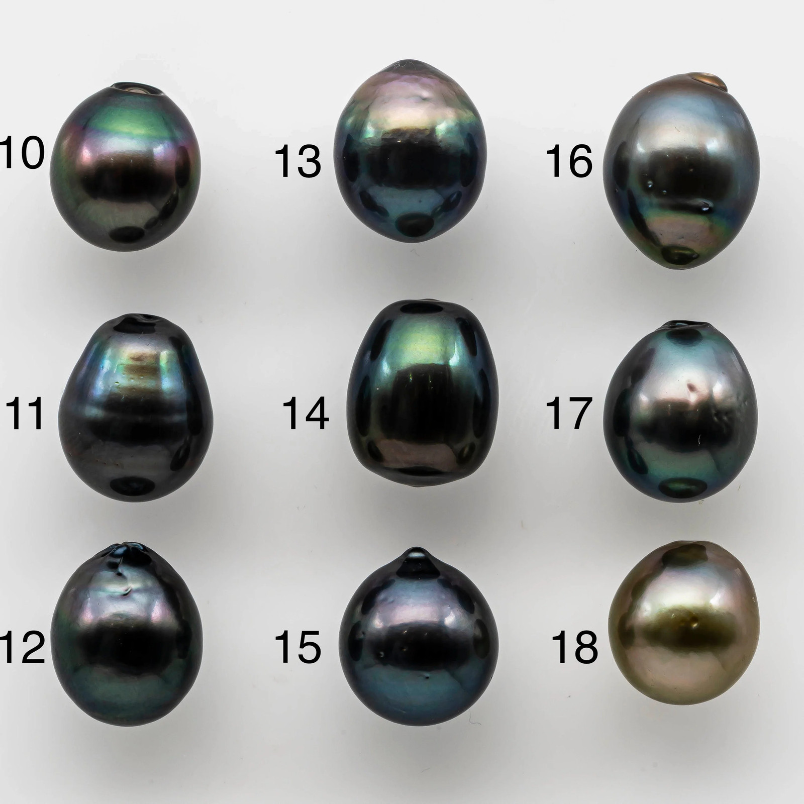 11-12mm Gorgeous Tahitian Pearl Undrilled Drops in Single Piece Loose High Lust