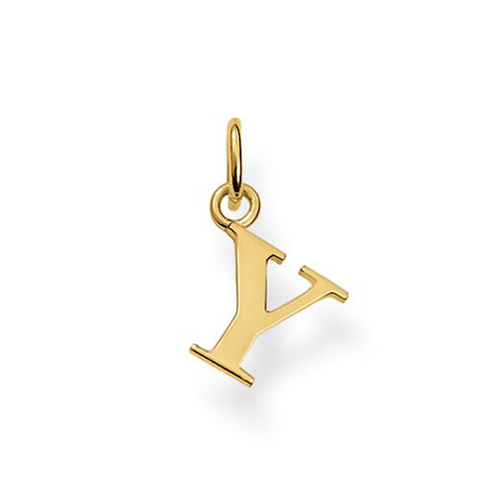 Thomas Sabo 925 Sterling Silver Gold Plated Letter Y Pendant PE612-413-12