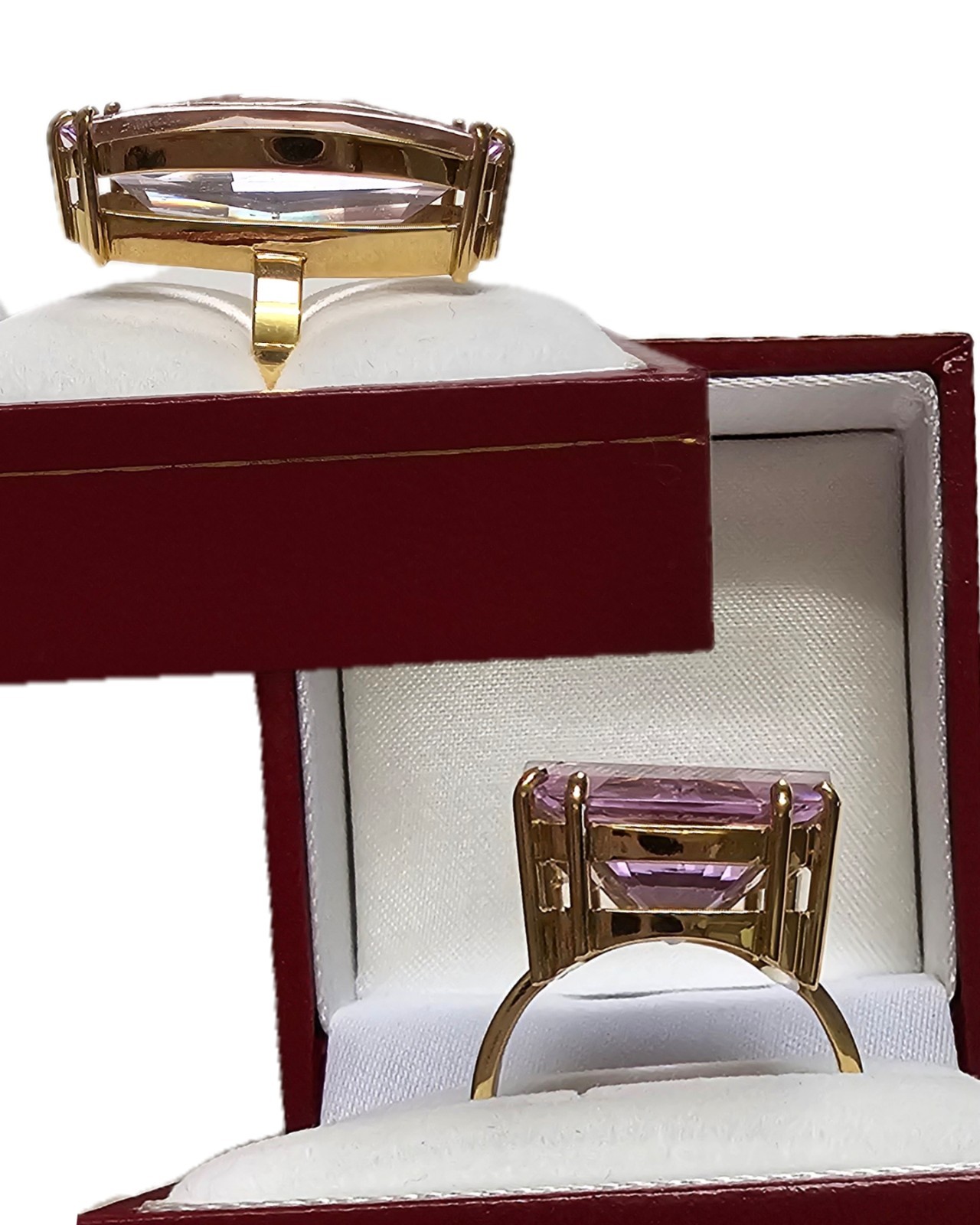 18ct Gold Ring With 28.35 carat Natural Kunzite