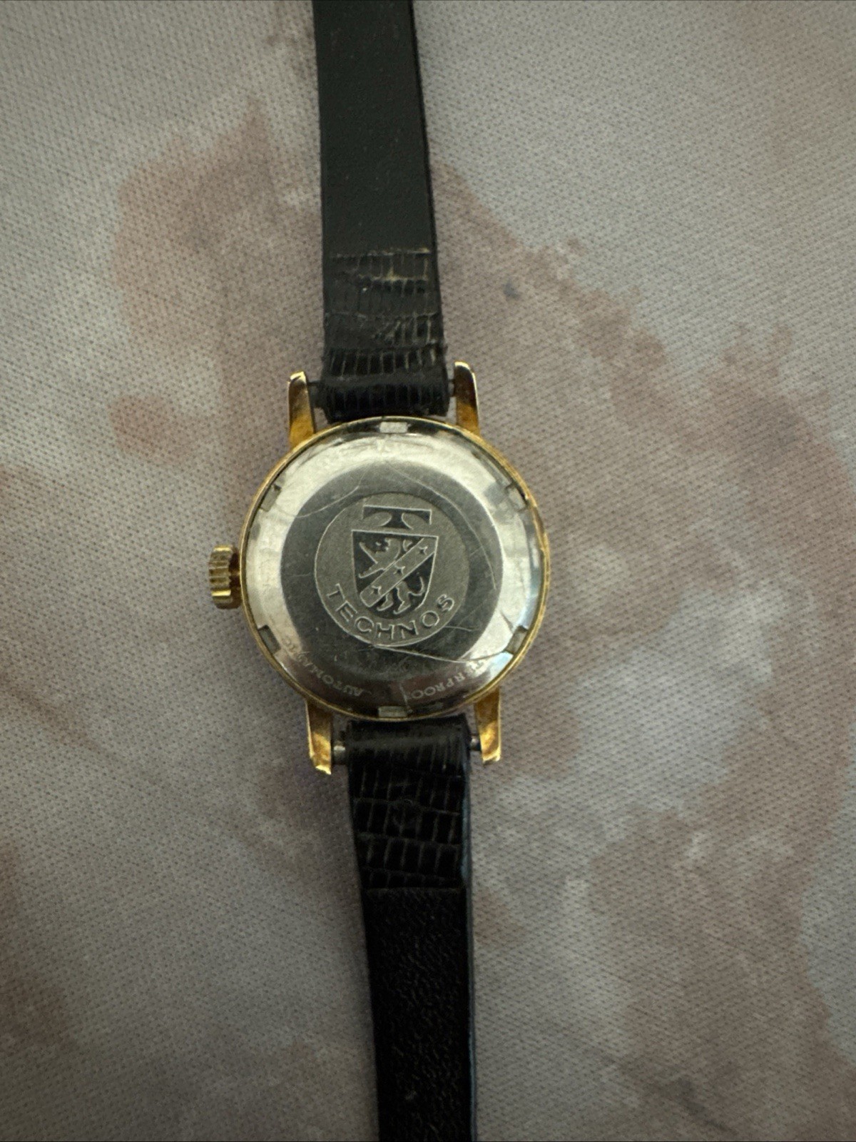 Vintage 1960s Technos Fair Lady Automatic Swiss Watch 19mm Date Window Running