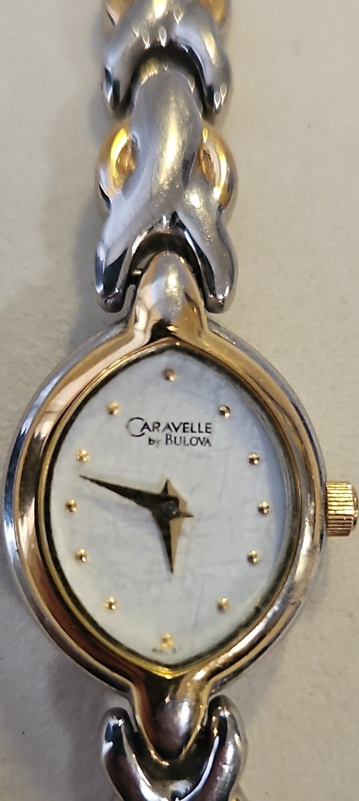 Caravelle by Bulova Women’s Quartz Two-Tone Oval Water-Resistant Bracelet Watch