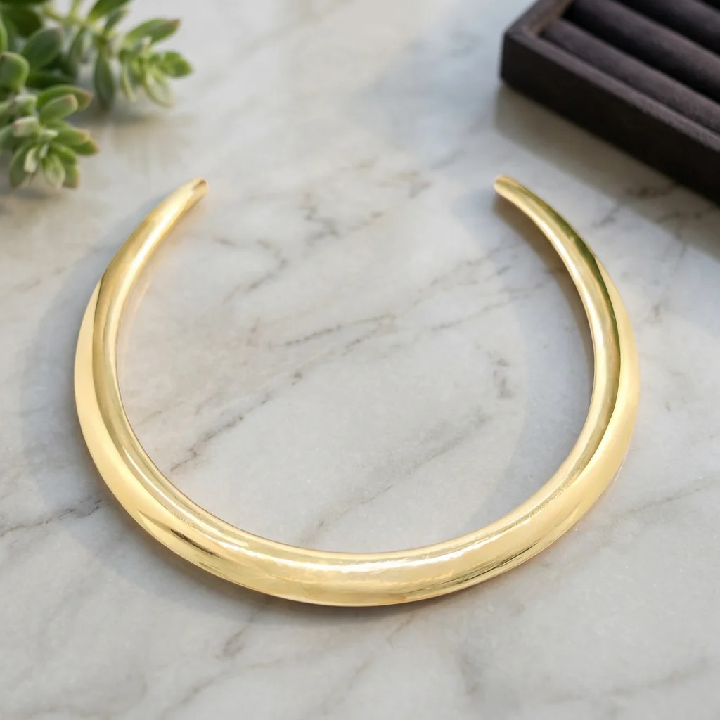 Handmade Brass Hasli Necklace Open Collar Choker Tribal Boho Statement Jewelry
