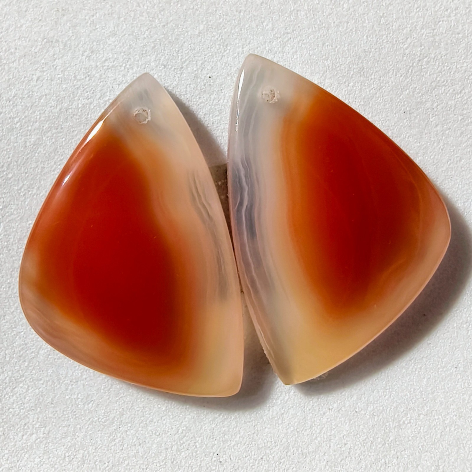 36 Cts Natural Botswana Agate Drilled Pair Cabochon Gemstone 29.5 X 19.2 MM