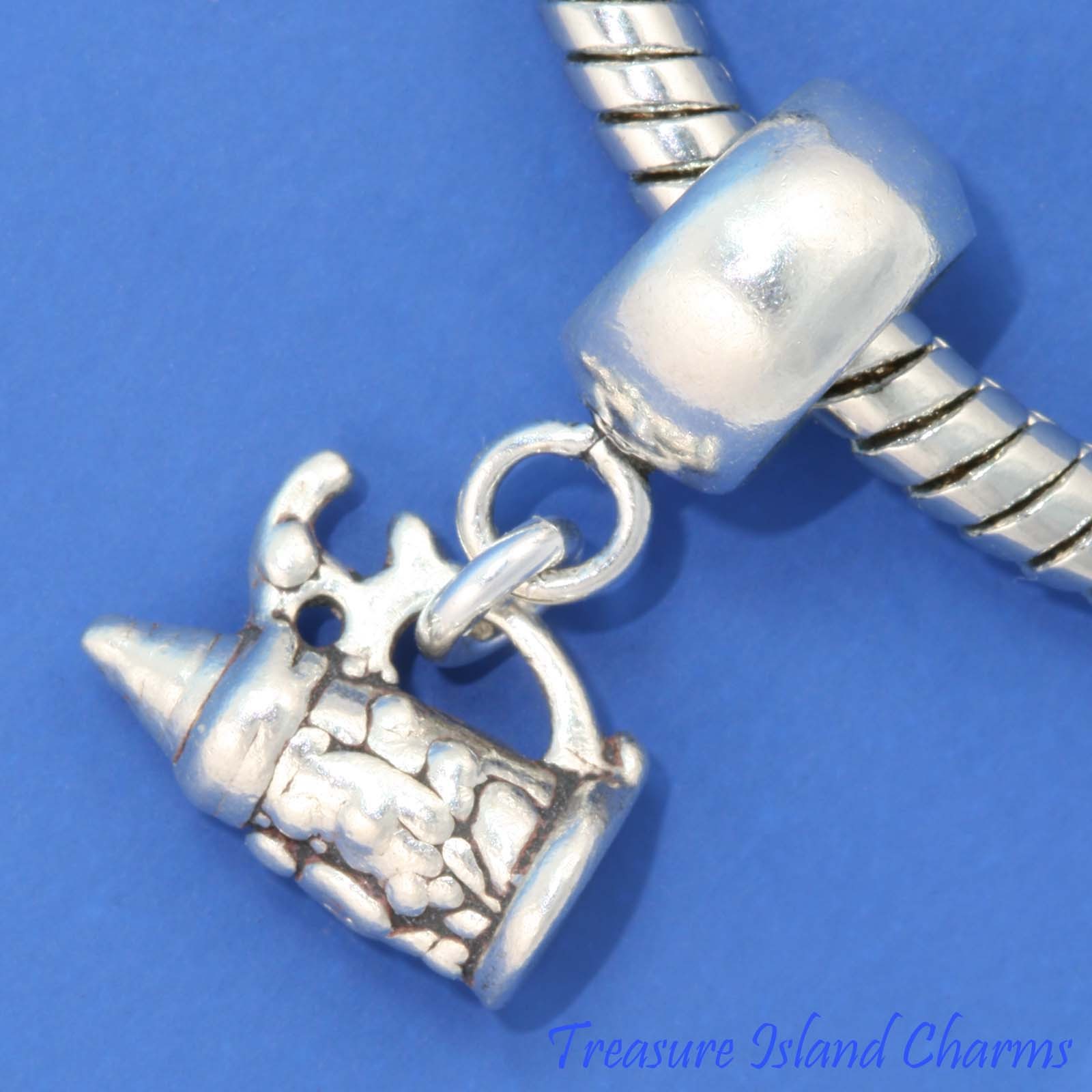 German Beer Stein 925 Solid Sterling Silver European Dangle Bead Charm Euro