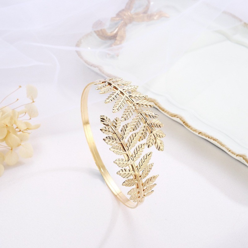 Fashion Roman Goddess Tree Leaf Armband Personalized Punk Open Armban Bracelet