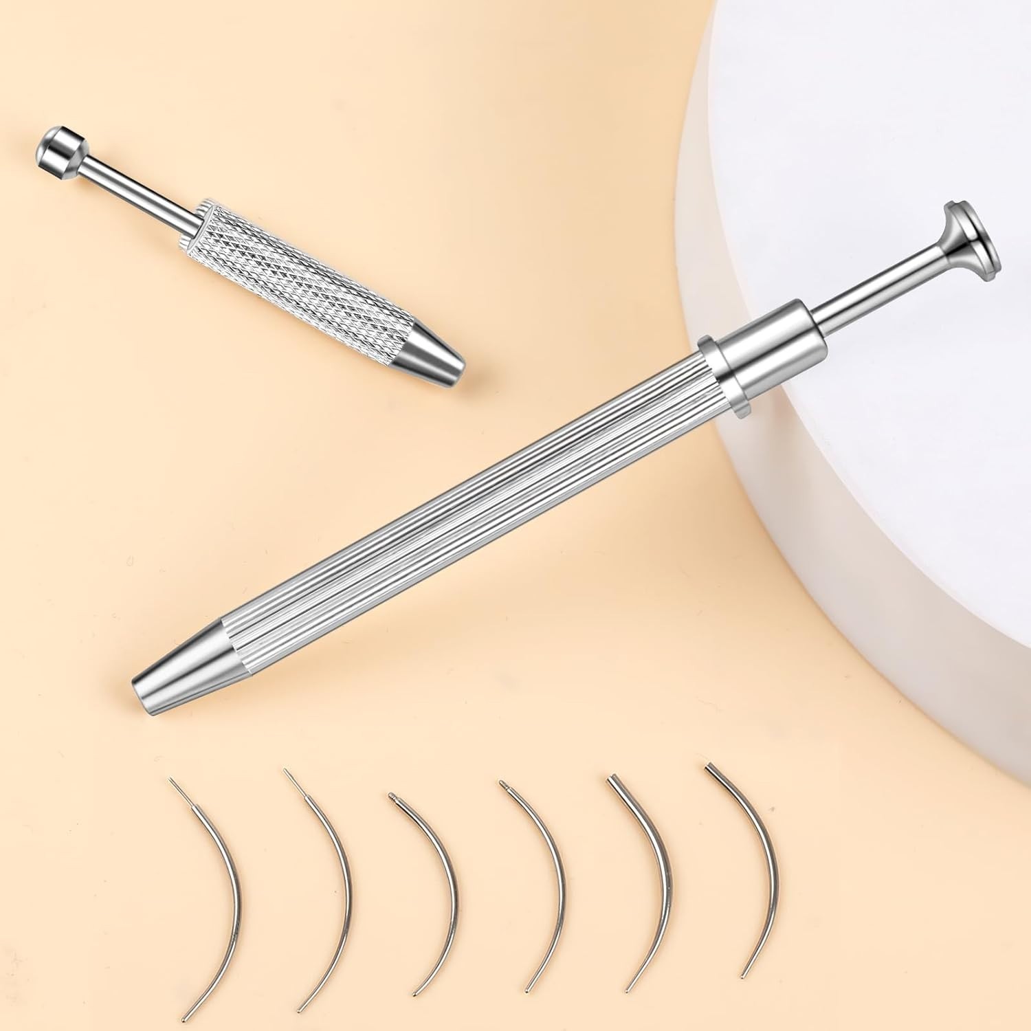 2Pcs Piercing Ball Grabber Tool for Changing Jewelry, Stianless Steel Flat Ba…
