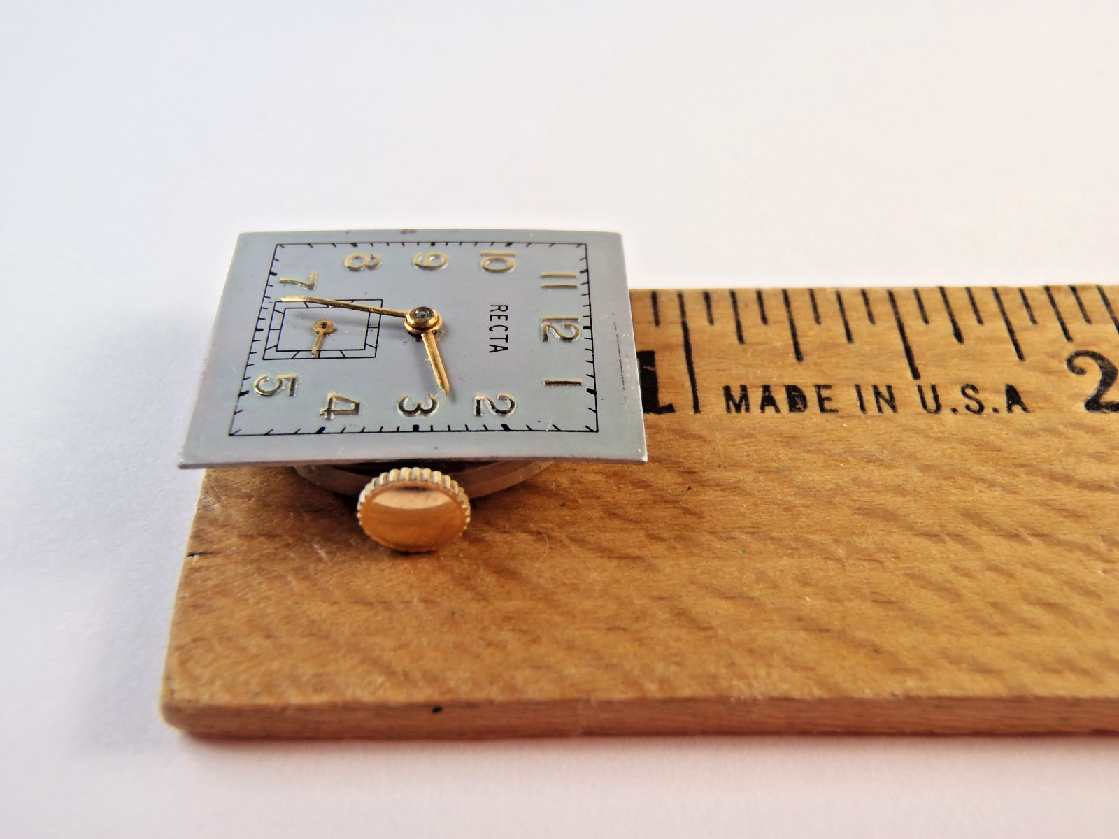 Recta Mechanical Manual Watch Movement + Dial + Hands + Crown + Stem Running