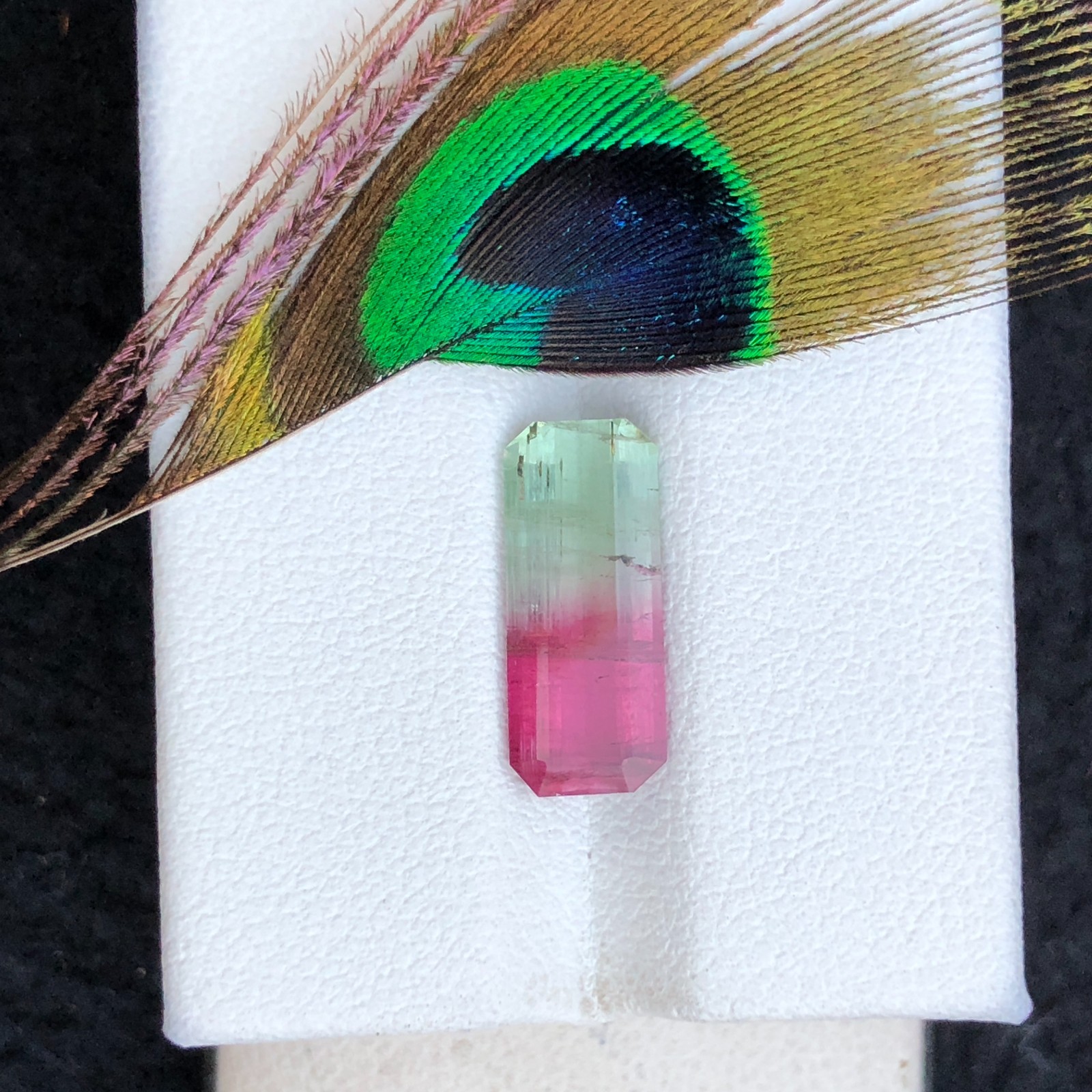 2.80 Ct Natural Bi-color watermelon Tourmaline loose Gemstone From Afghanistan
