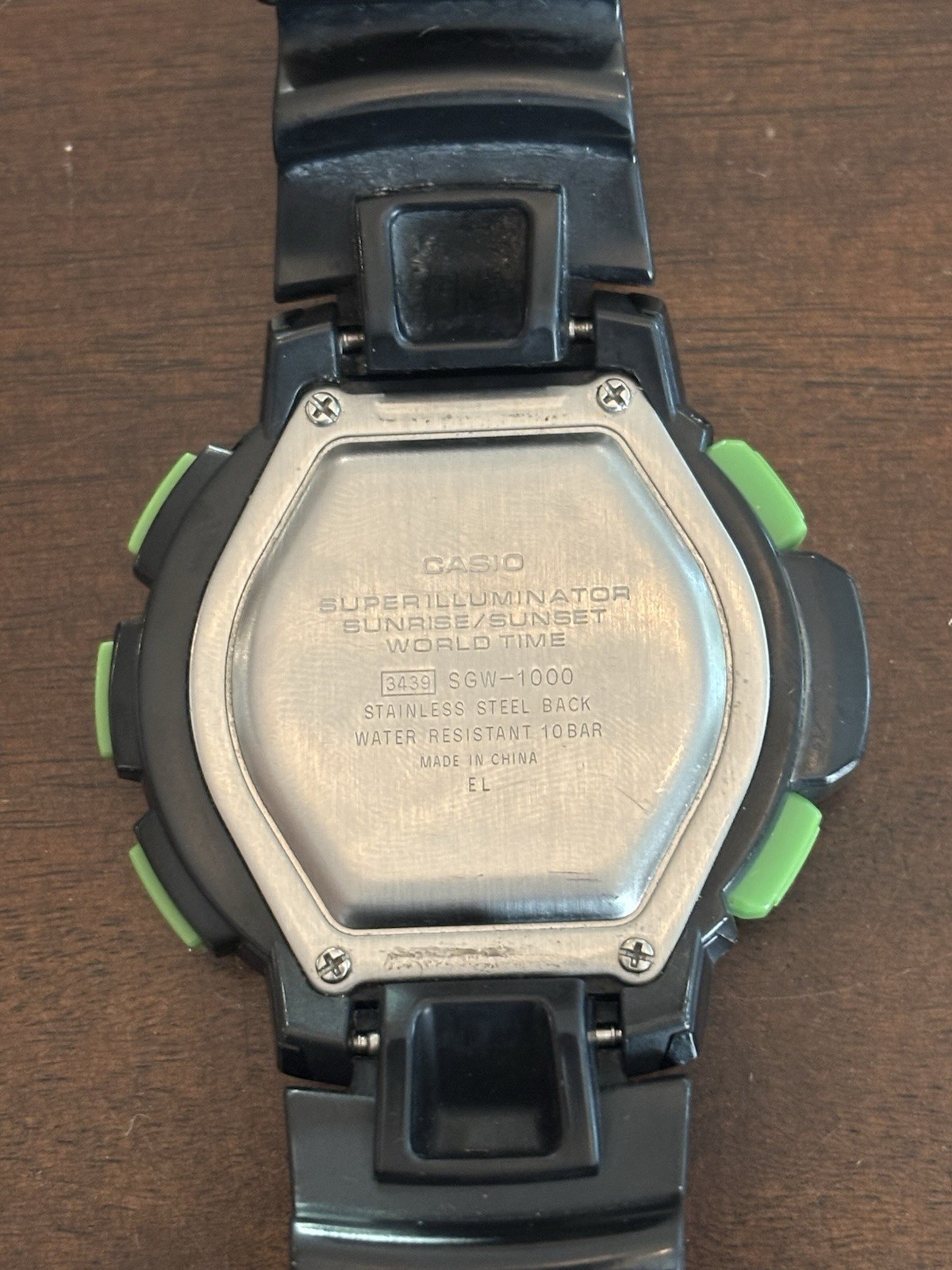 Casio Outgear SGW-1000, SuperIlluminator Sunrise/Sunset, World Time, New Battery