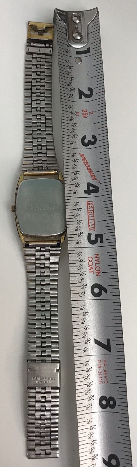 Vintage BENRUS Diamond Quartz Wristwatch Rectangle *Not Working*