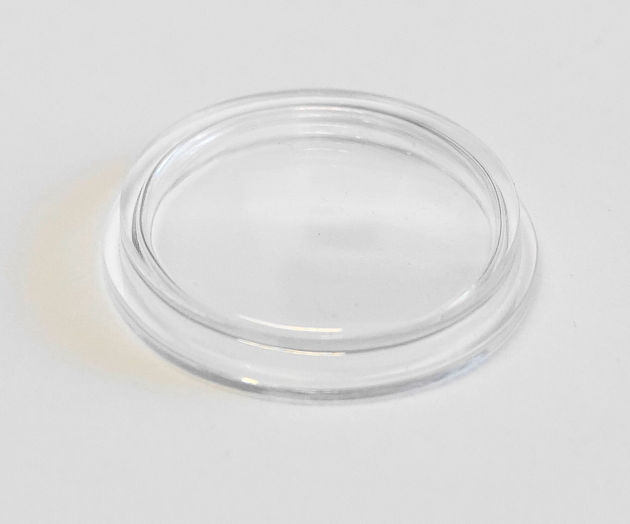 Oval Watch Glass 22.5 X 16.5 MM Height 2.55 MM With Heel E 17.95 X 24.05 MM