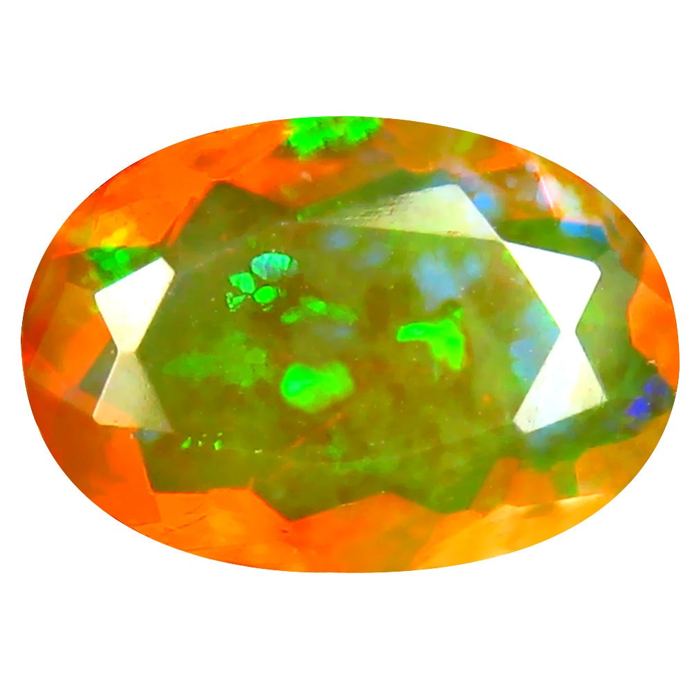 1.67 ct Oval (11.20 x 7.69 mm) Un-Heated Ethiopia Rainbow Opal Stone