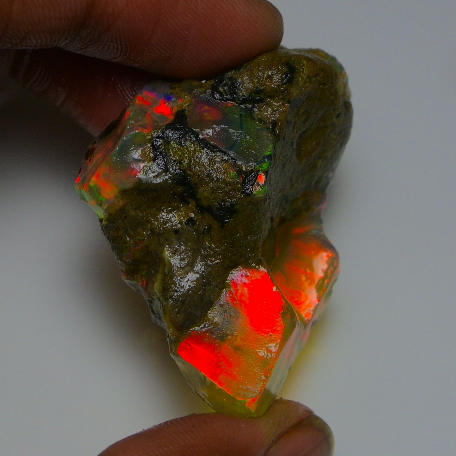 Stunning Ethiopian Opal Rough 84.05 Cts, Large Oil Opal Specimen Natural Opal