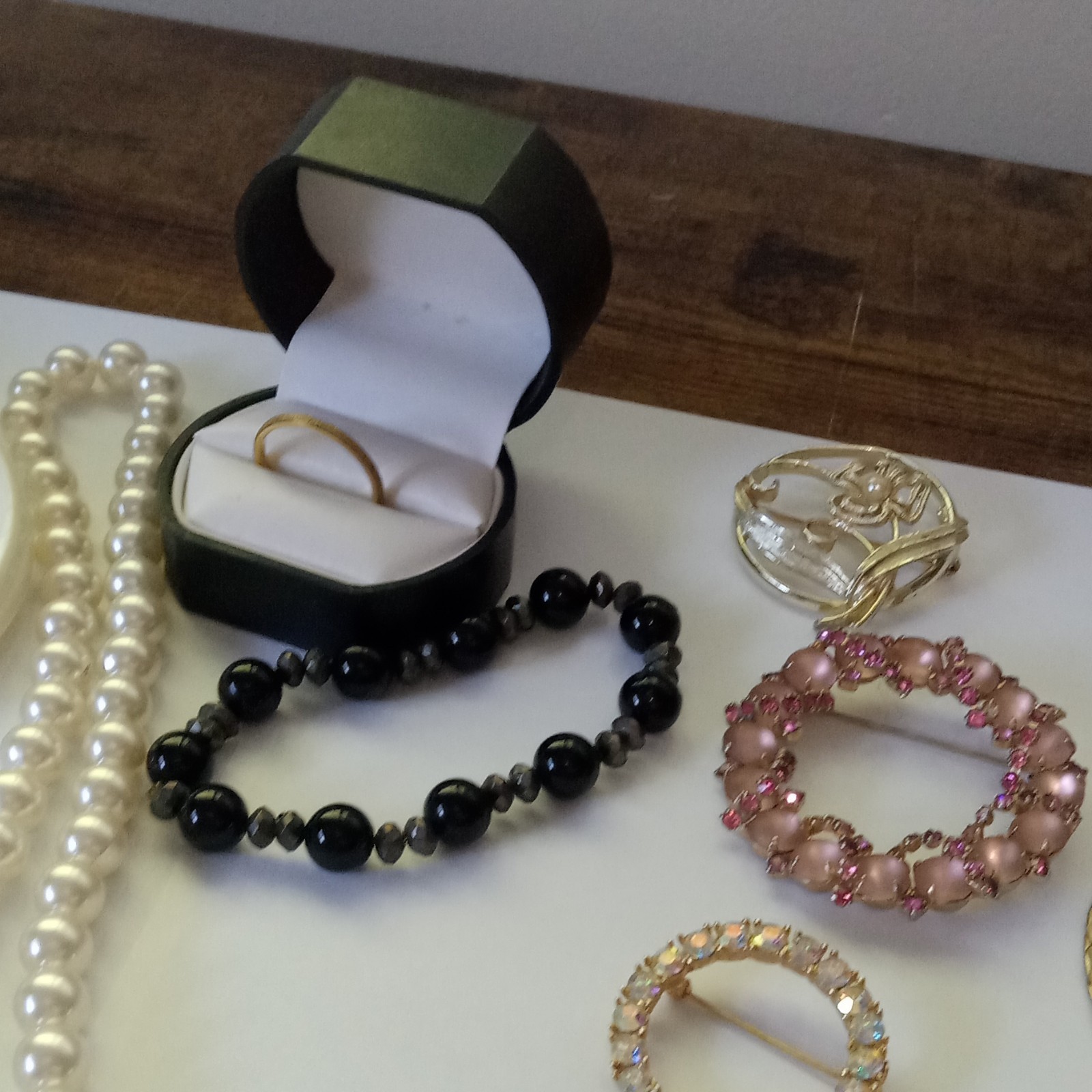 Vintage lot Of Jewelry Mixed Rings Earrings Bracelets CuffLinks Pins and more