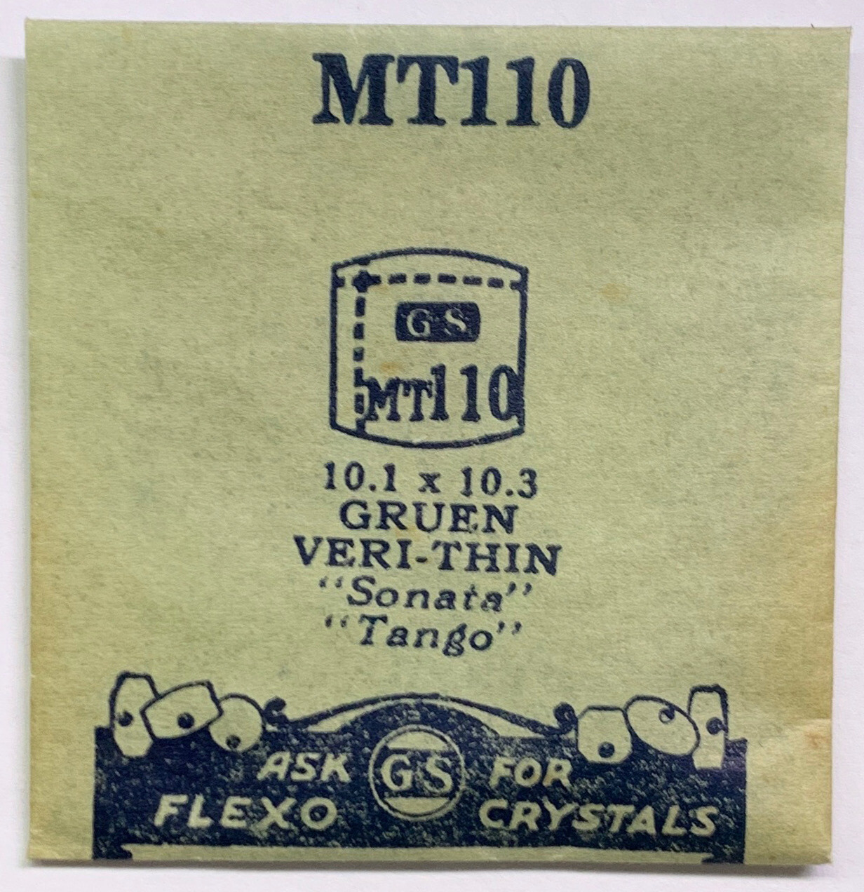 Original NOS G-S “MT” Wristwatch Crystals Many – Variations Available!