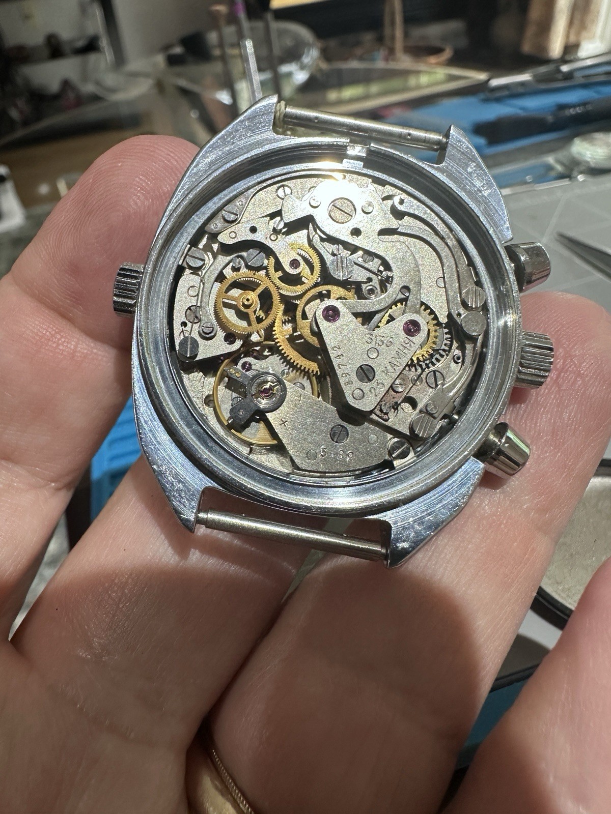 POLJOT 3133 Sturmanskie USSR Soviet Mechanical Chronograph Watch Serviced
