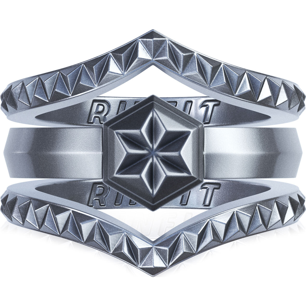 Silicone Wedding Rings for Women by Rinfit. 3 Rings Set Metallic Colors