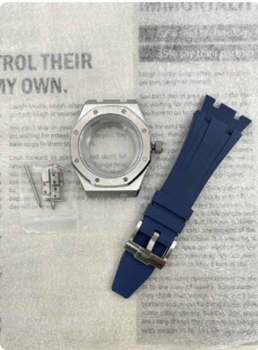Blue sapphire modified mechanical parts, NH35 movement, rubber strap set