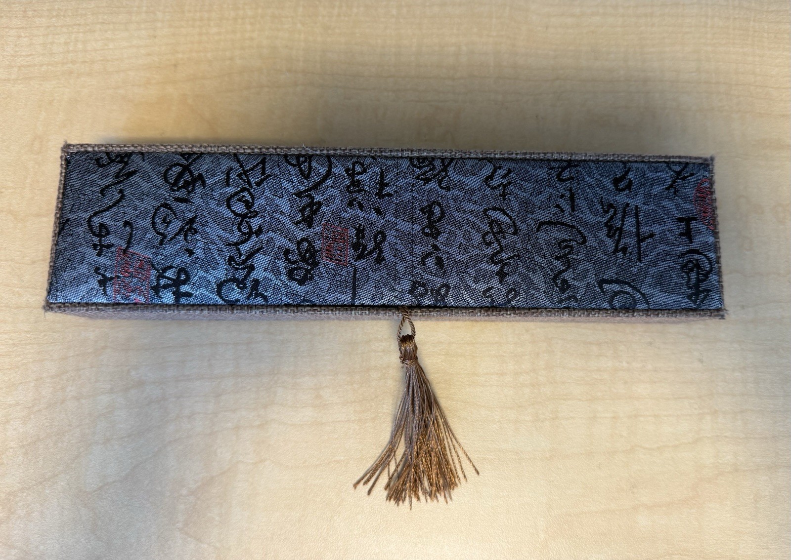 Tassel Pendant Jewelry Gift Chinese Style Silk And Linen Display Box