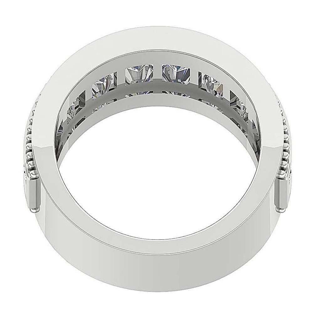 I1 G 1.75 Carat Genuine Diamond Men’s Wedding Ring 14K Two-Tone Gold Channel Set
