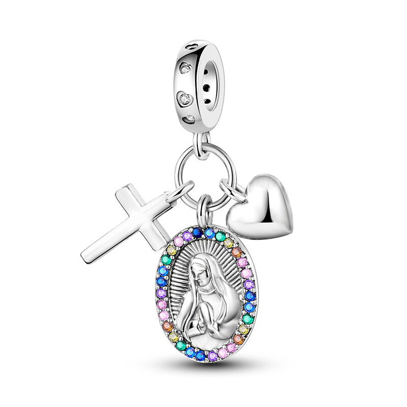 Optional Heart Butterfly Charm CZ For Women Bracelet Necklace 925 Silver Plated