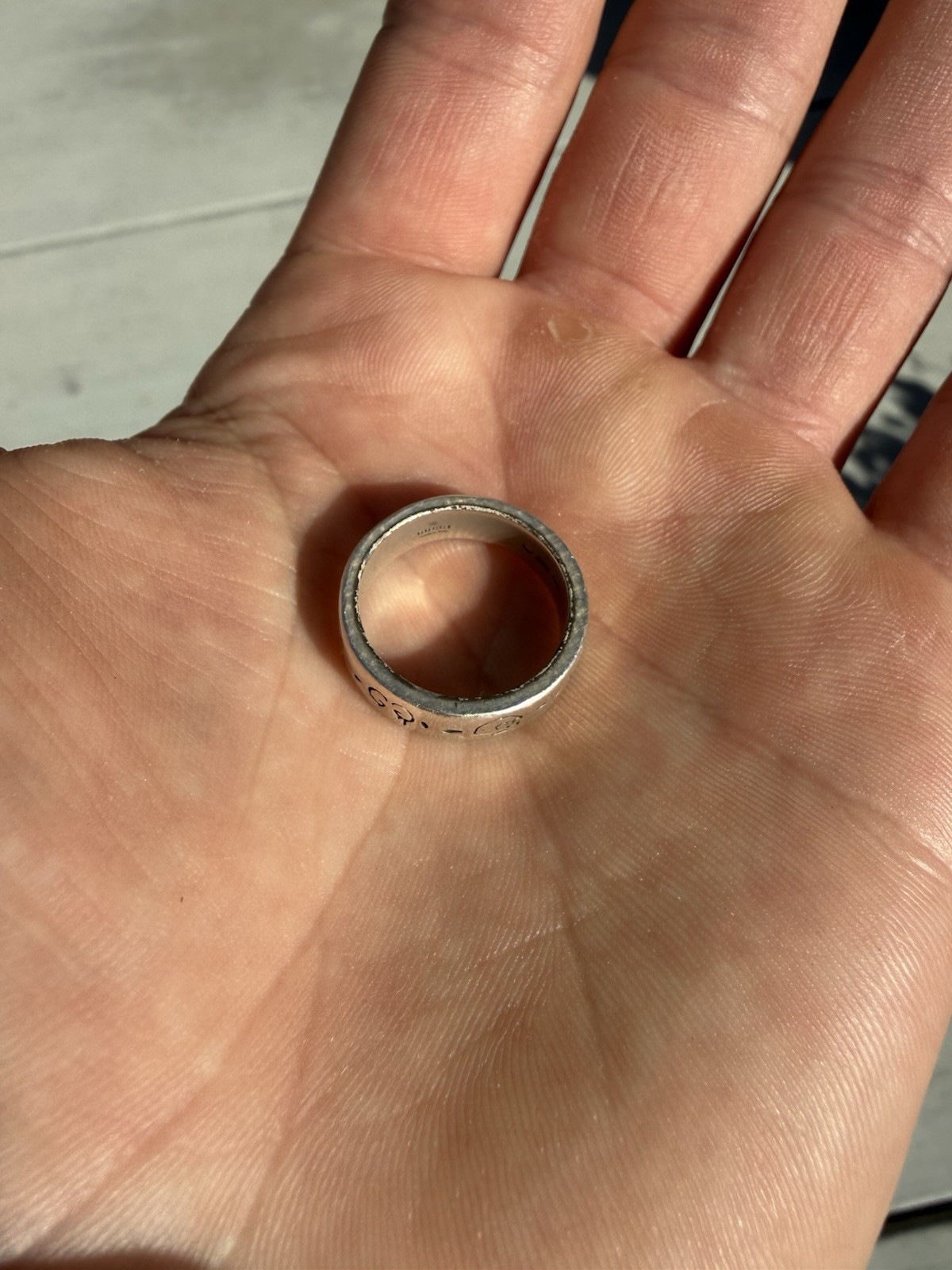 Gucci Ghost Ring x Trouble Andrew 925 Sterling Silver Size 6.5