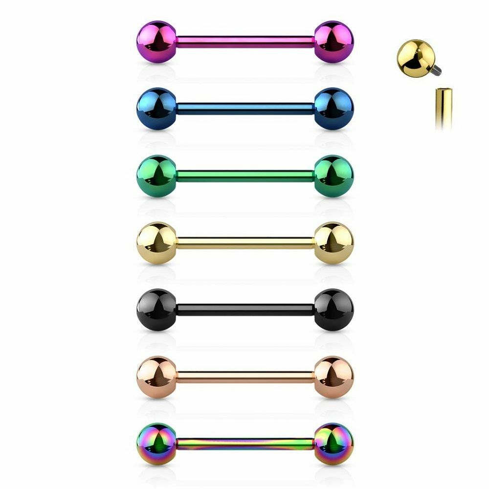 Internally Threaded Implant Grade23 Titanium Barbell 14ga 1/2″ & 5/8″- Sold Each
