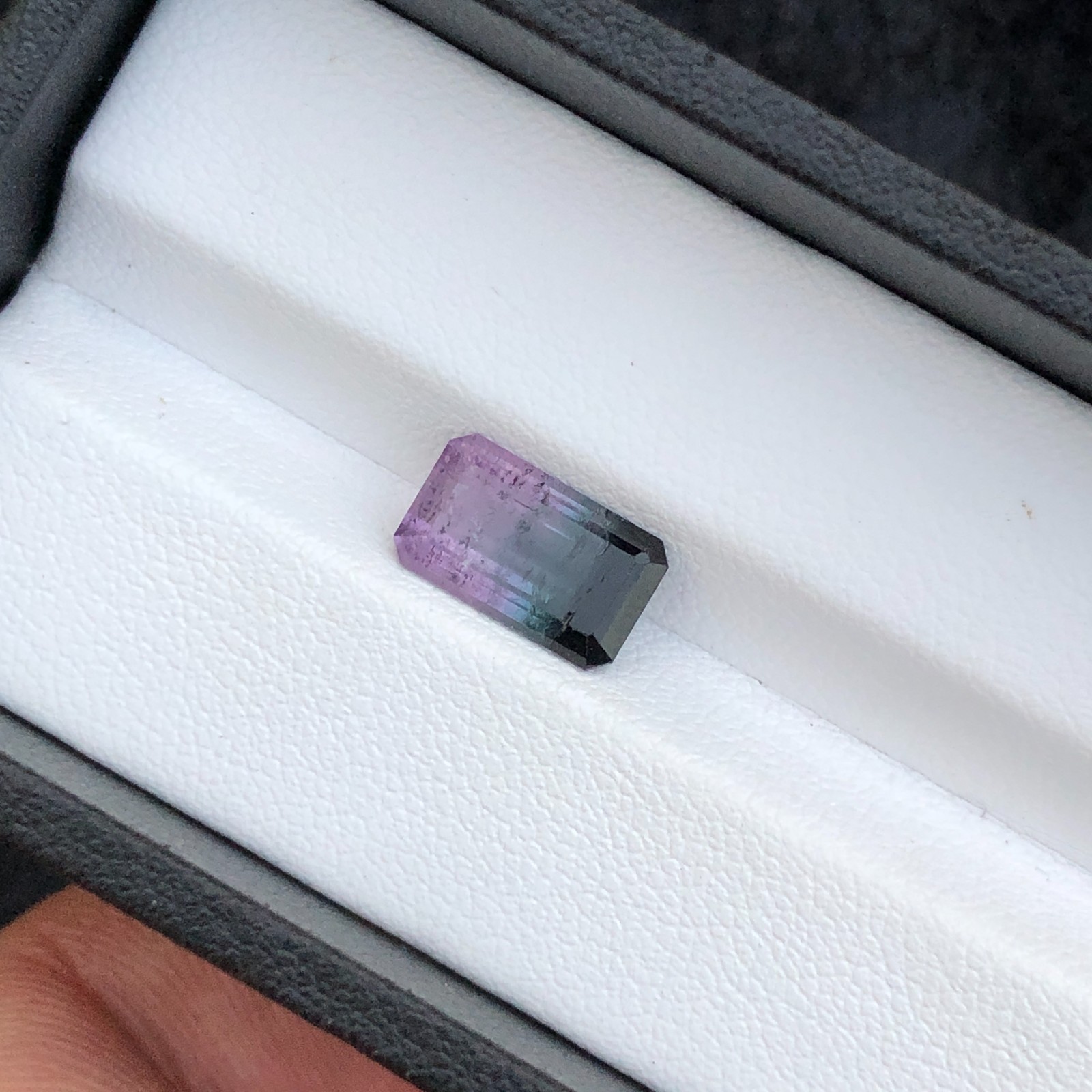 2.95 Carat Natural Loose Tri Tourmaline Emerald Cut Gemstone | Unheated
