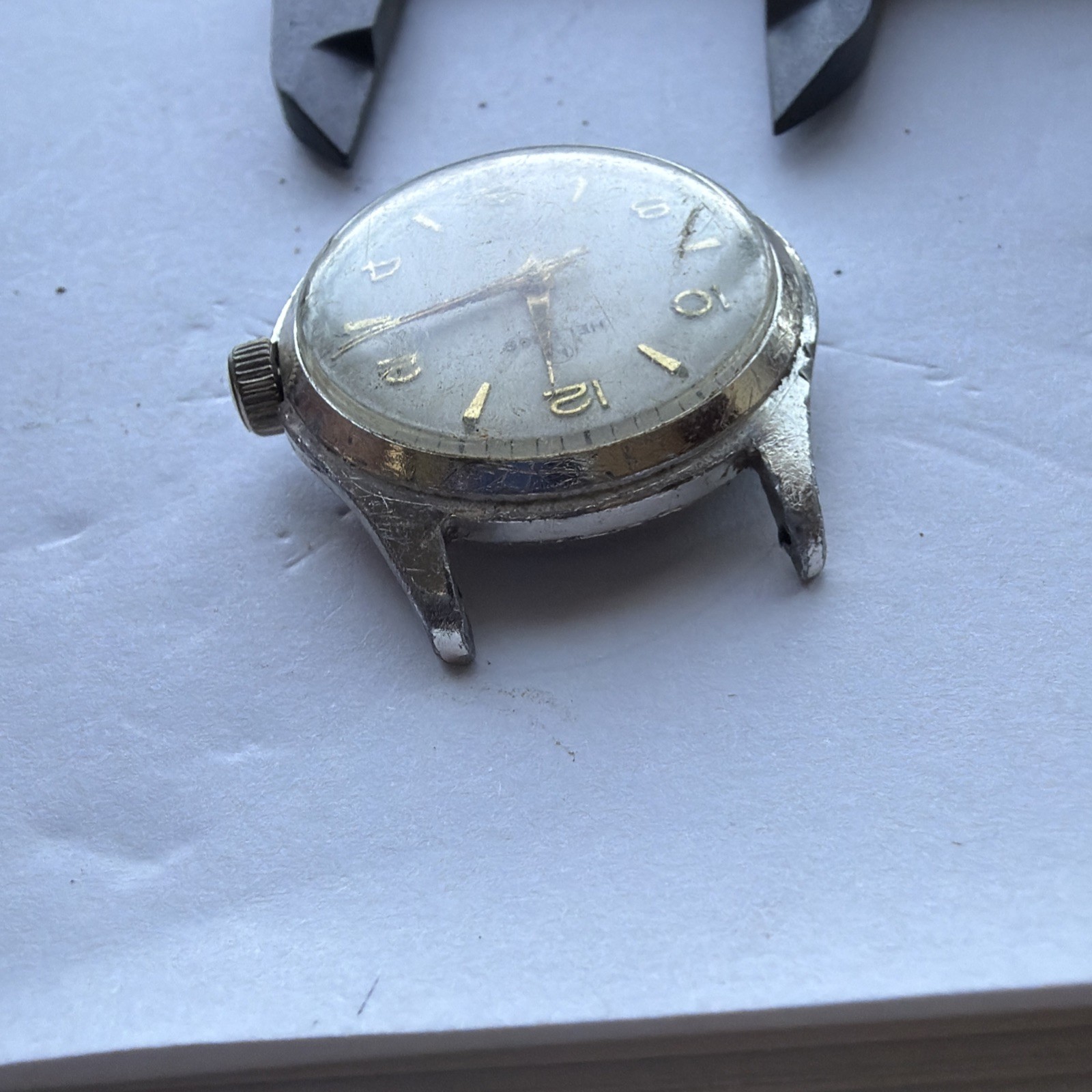 AV24 VTG Mechanical Wind Helbros Automatic Rare 32mm Mens Watch Repairs As Is**