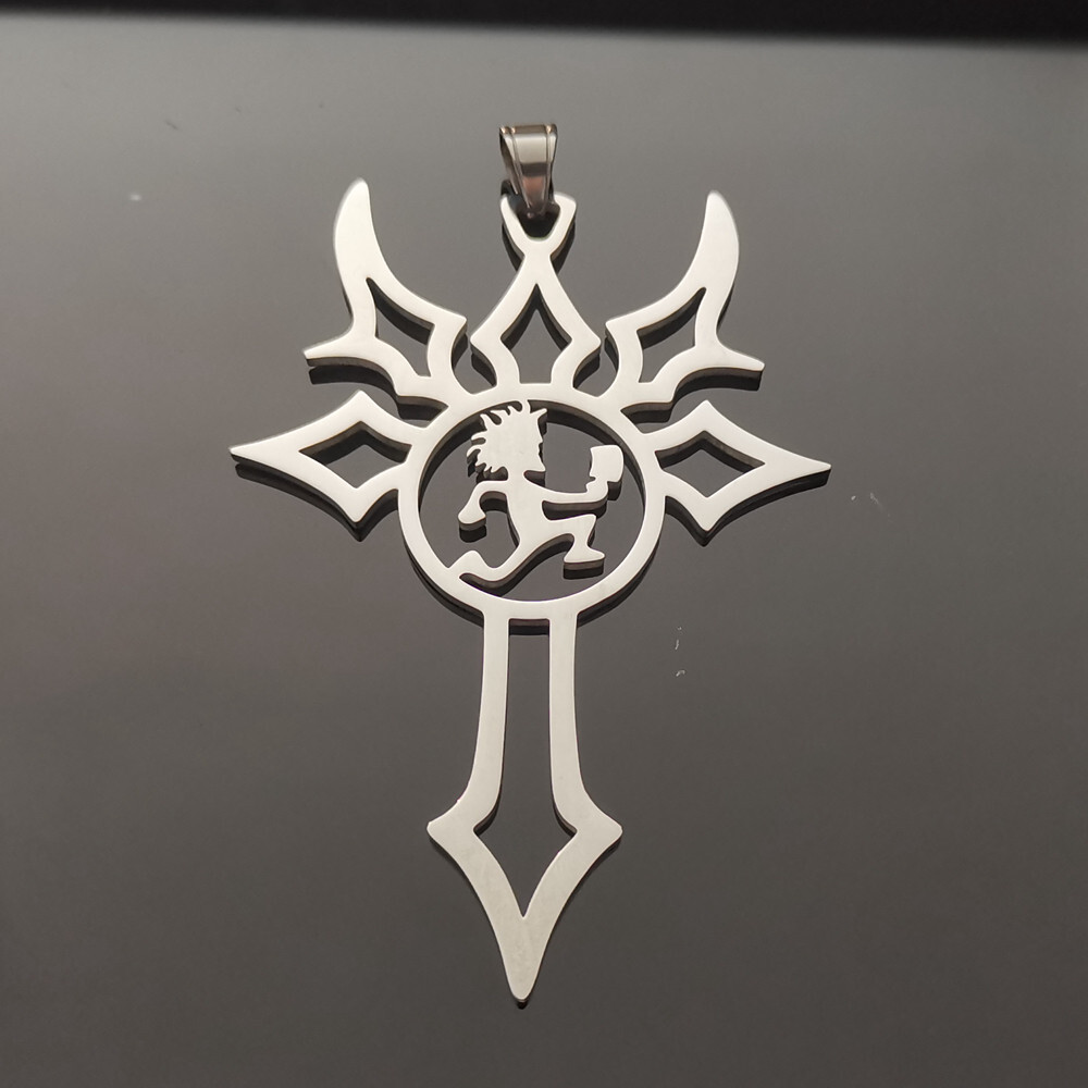 Large Mens ICP Hatchetman Juggalo Charm Stainless Steel Necklace Pendant 30”