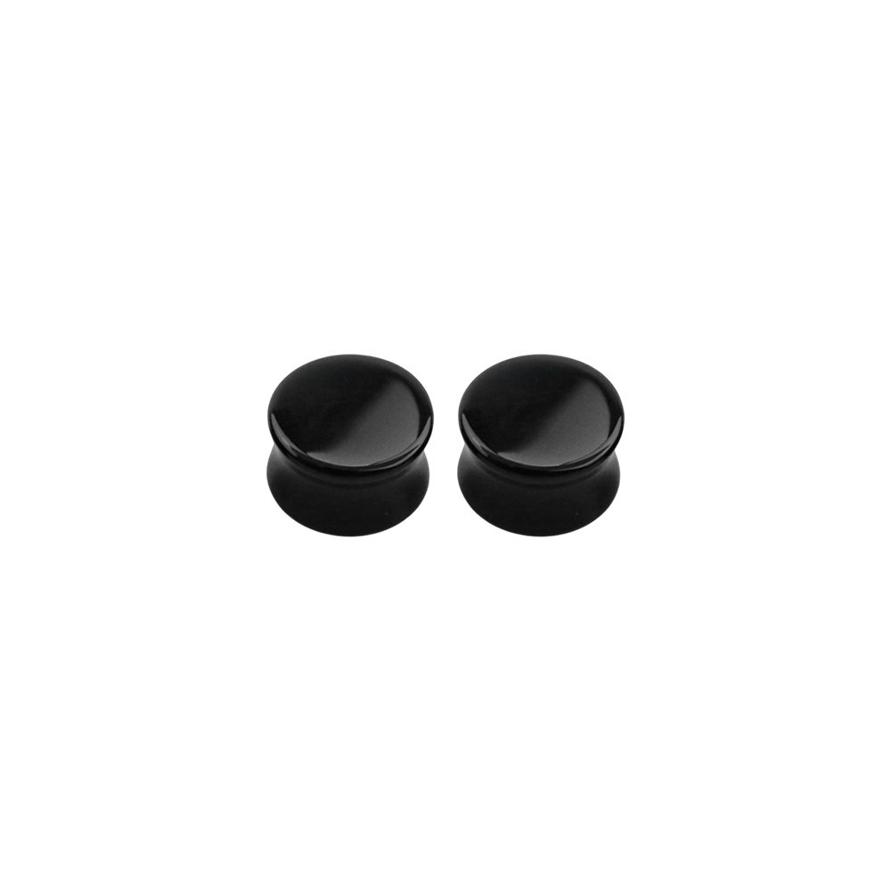 Onyx Stone Double Flare Concave Tunnels Ear Gauges Plugs Expanders Piercing