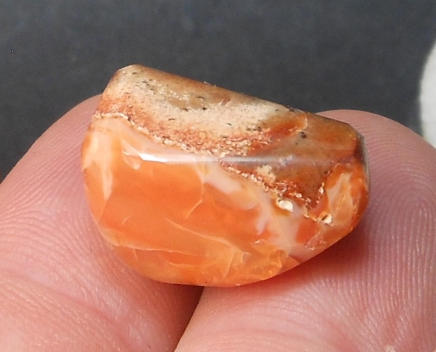 18ct Orange Mexican Fire Opal Polished Nugget 19.5×12.3×12.2mm