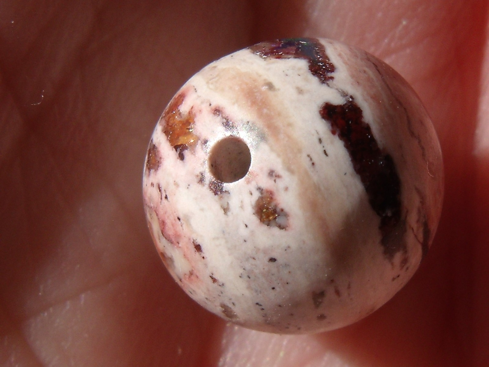 7.71 Ct. Mexican Cantera fire opal bead