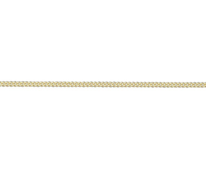 9CT SOLID Gold Curb Necklace Chain Hallmarked 375 2.86g / 1.37mm / 20inch 50cm