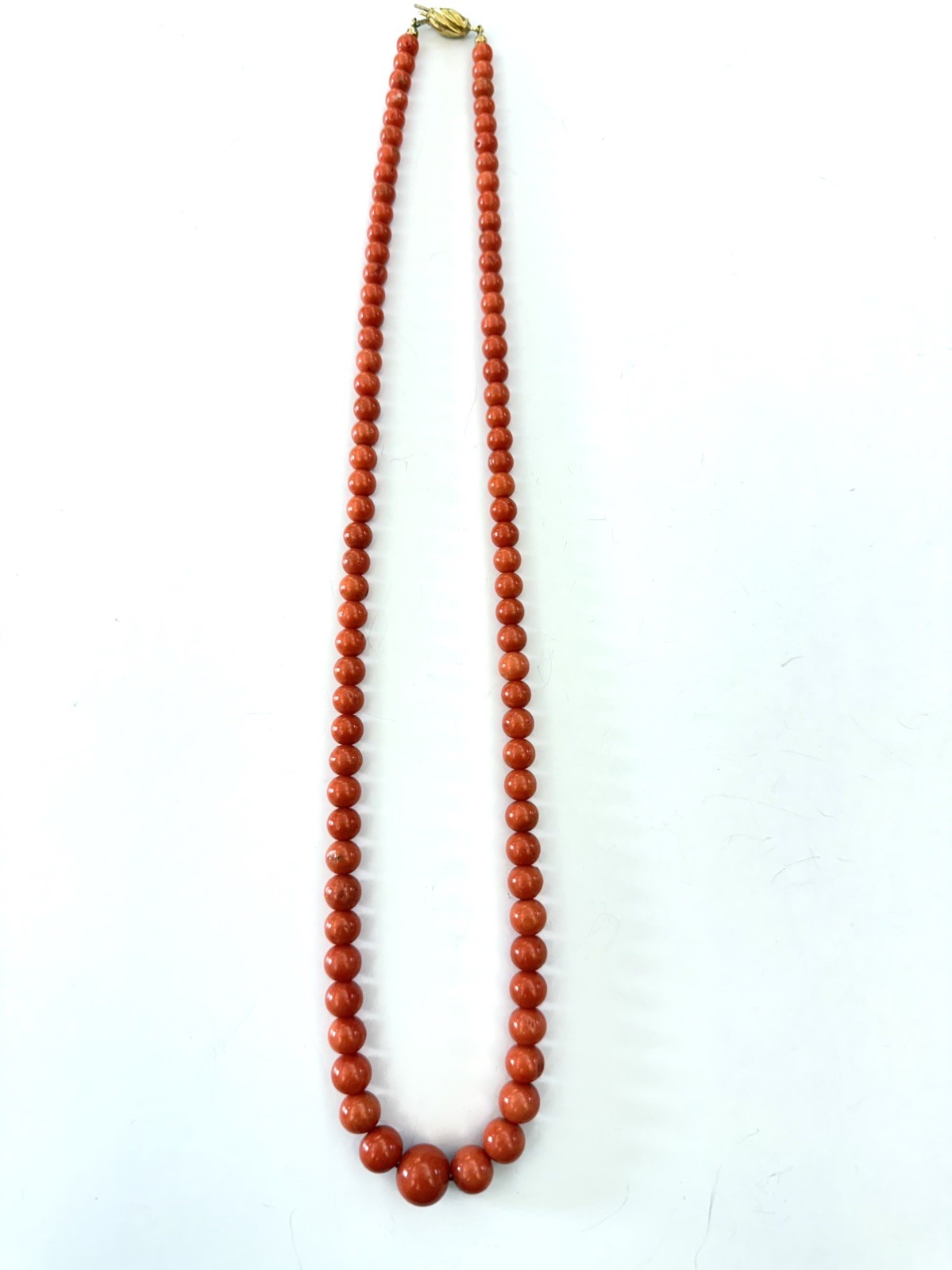 RED CORAL NECKLACE -Mediterranean -Grade -18K gold