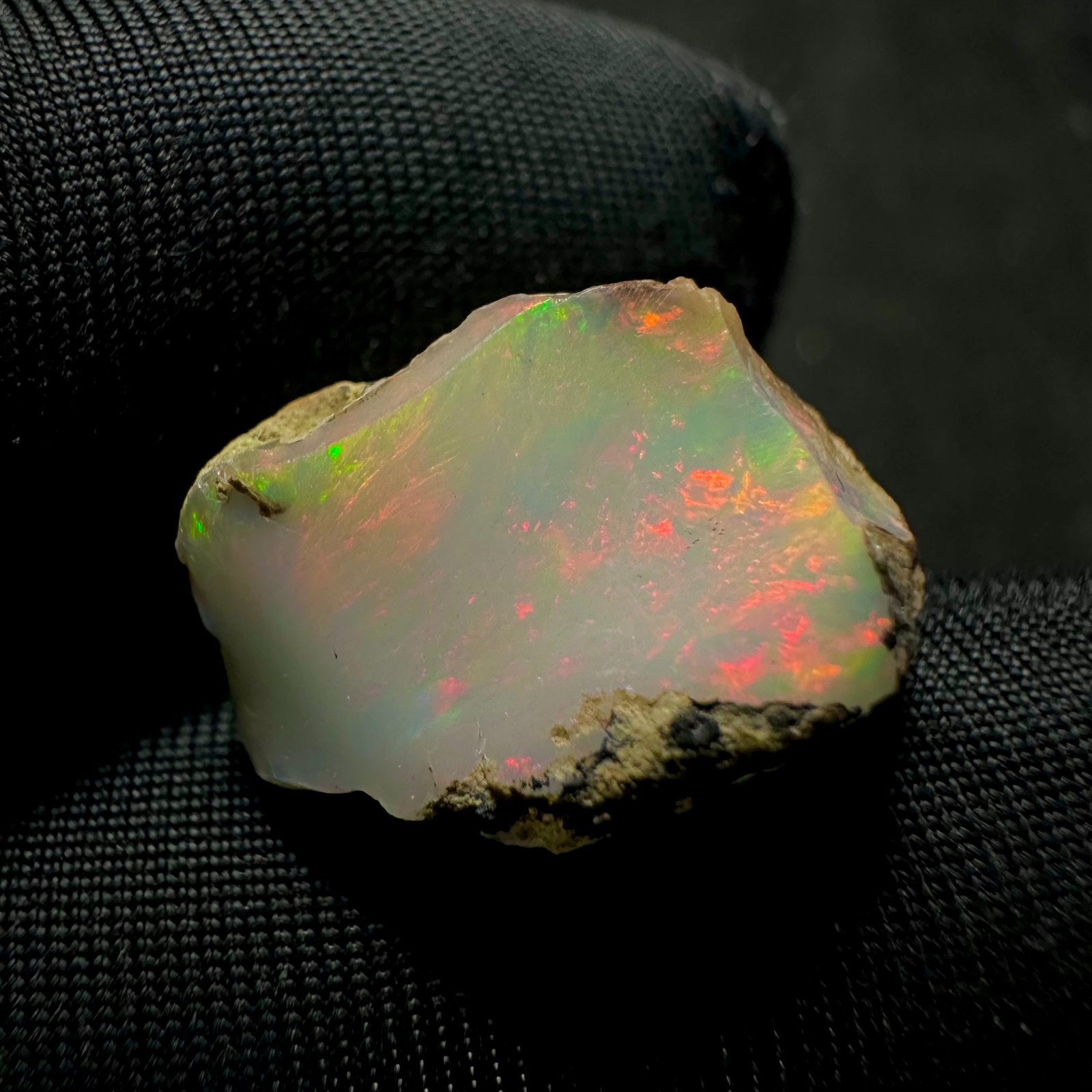 6.45 CTS Natural Ethiopian Opal Rough, Multi Fire Opal Gemstone, Welo Opal Raw.